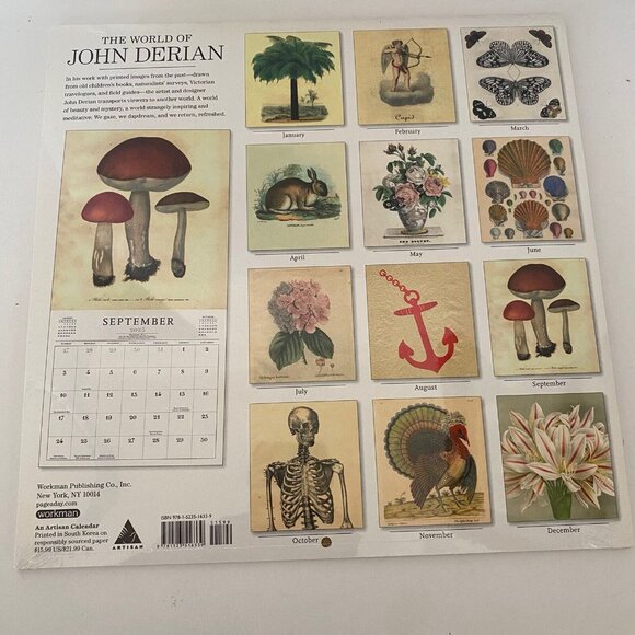 The World Of John Derian 2023 Wall Calendar Featuring Vintage-Inspired Art Print - Picture 2 of 5